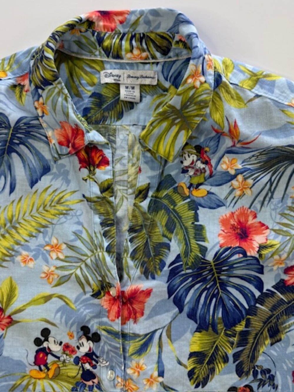 Tommy Bahama Disney Shirt Women's M Multicolor Mickey Hawaiian Floral Tropical - Picture 2 of 10